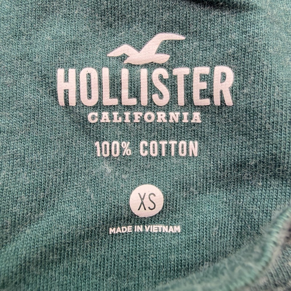 Hollister Shirt Mens XS Green Mountain Graphic Long Sleeve Cotton Crew Neck - Picture 3 of 9